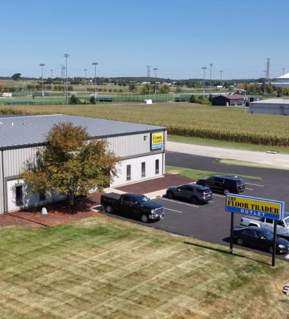 Outside view of floor trader rockford showroom
