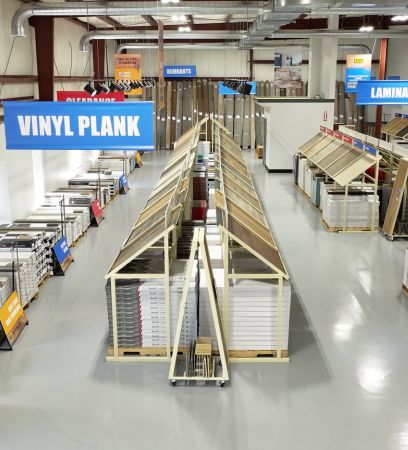 The Floor Trader rockford in stock flooring selection including vinyl, carpet, and laminate